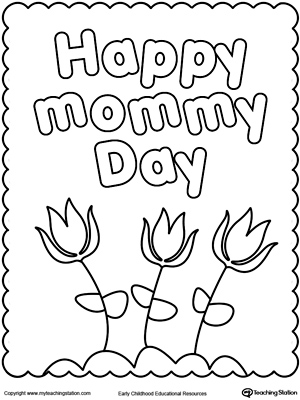 300x400 Happy Mother's Day Coloring Page