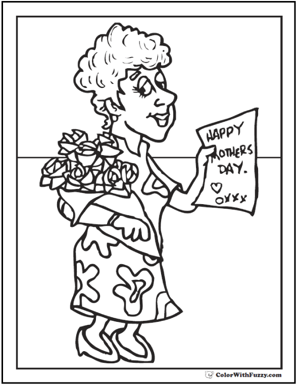 Mothers Day Coloring Pages Grandma