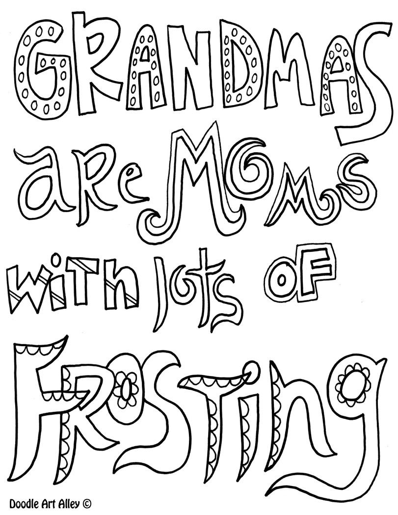 811x1049 Grandmas Are Moms With Lots Of Frosting Coloring Page