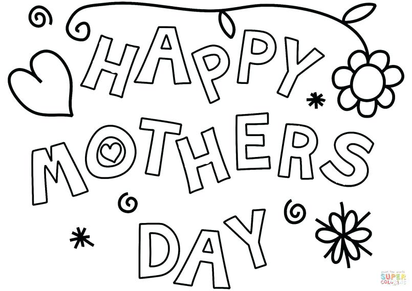 805x569 Coloring Pages For Mothers Day Cards Unique Mother Day Coloring