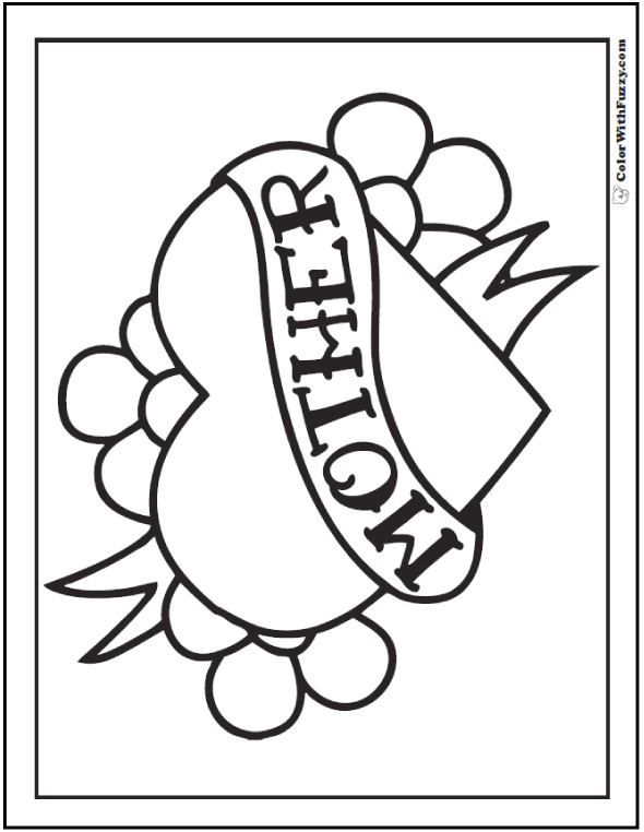 590x762 Mothers Day Coloring Pages Print And Customize For Mom
