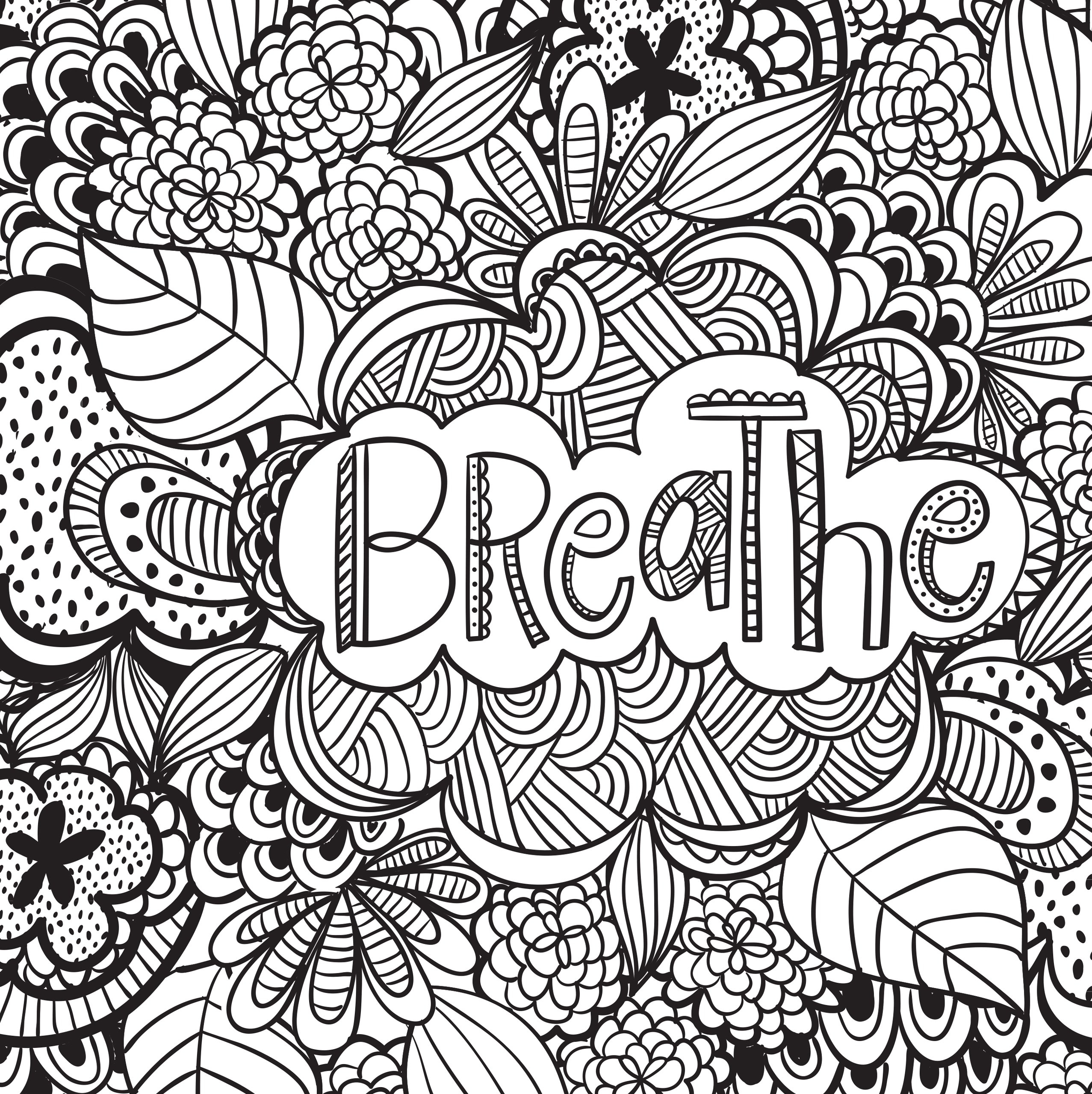 2554x2560 Awesome Inspirational Fun Quotes Colouring Pages By