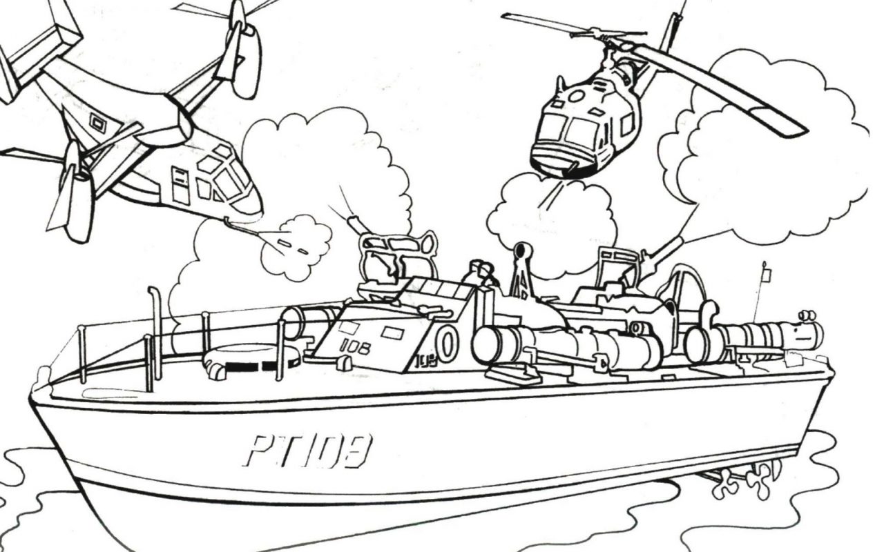 1280x800 Police Boat Coloring Pages Colors For Kids With Vehicles