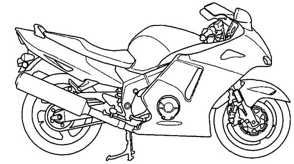 600x335 Motorbike To Colour Adorable Motorcycle Coloring Page 0 Motorcycle