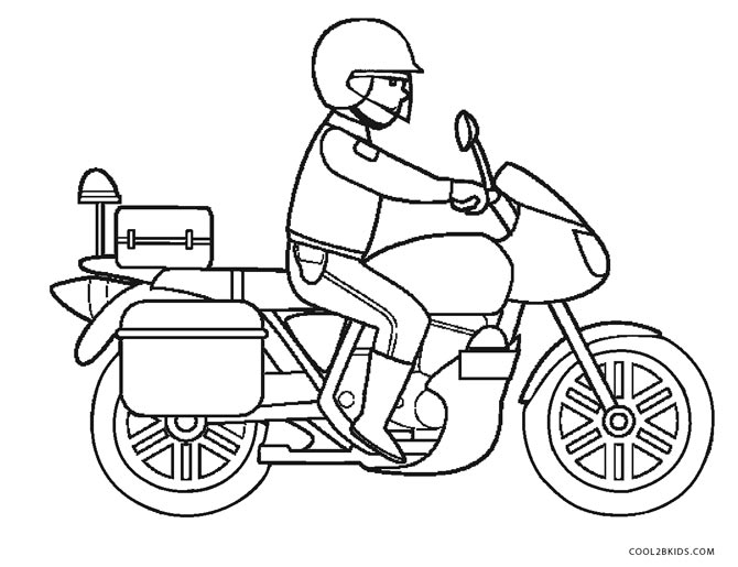 670x515 Attractive Police Motorcycle Coloring Pages Sketch
