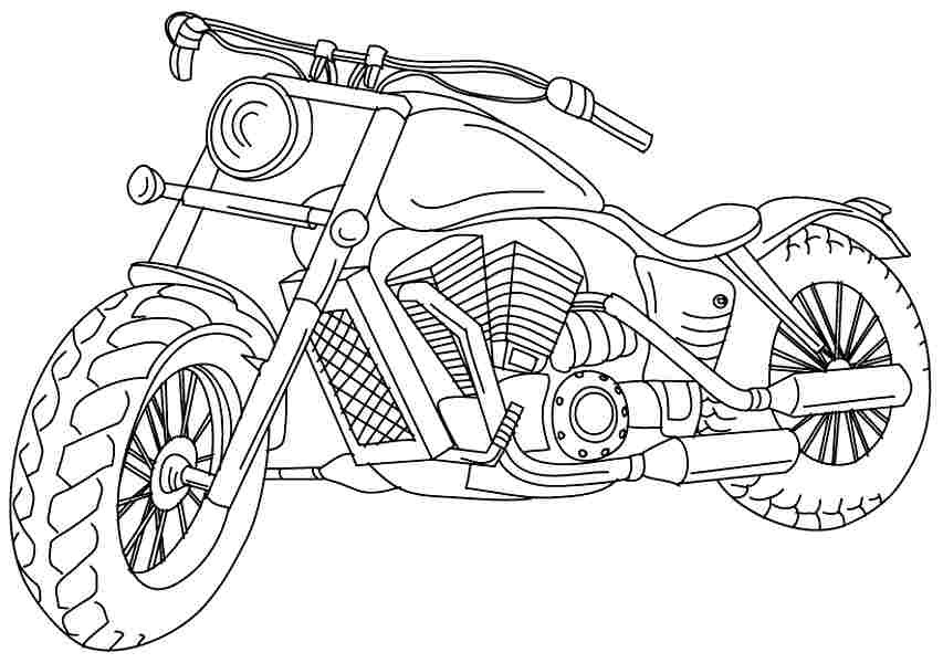 853x600 Motorcycle Coloring Pages Printable Free Printable Motorcycle