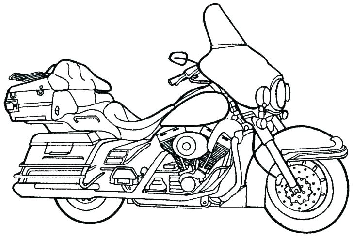 Motorcycle Coloring Pages For Kids