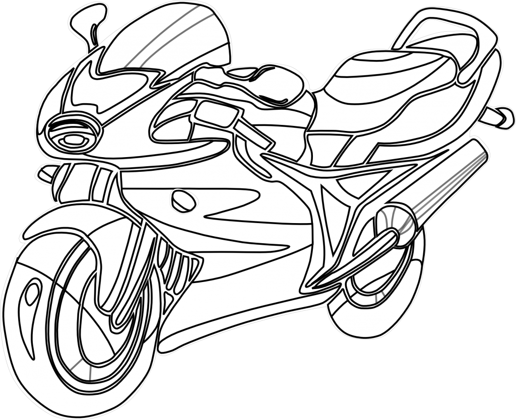 1024x834 Motorbike Colouring Pictures