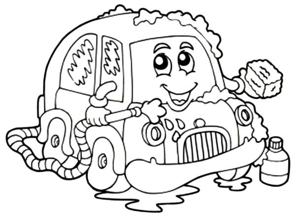 600x440 Car Wash Coloring Pages