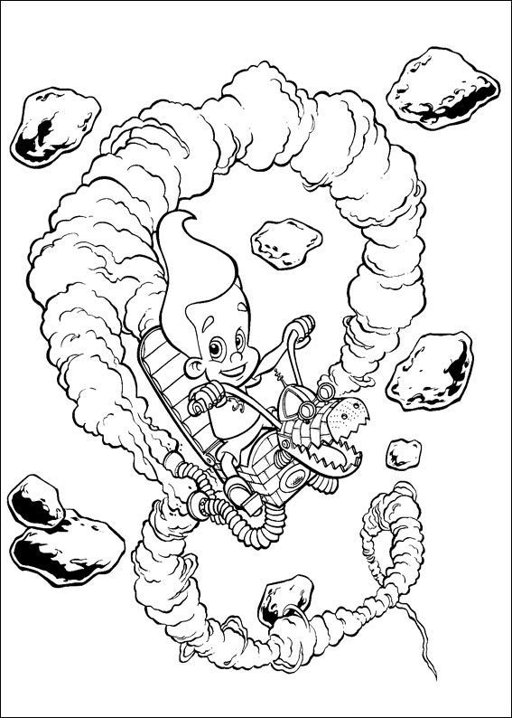 567x794 Jimmy Neutron Motorhome Fly Jimmy Neutron Coloring Pages