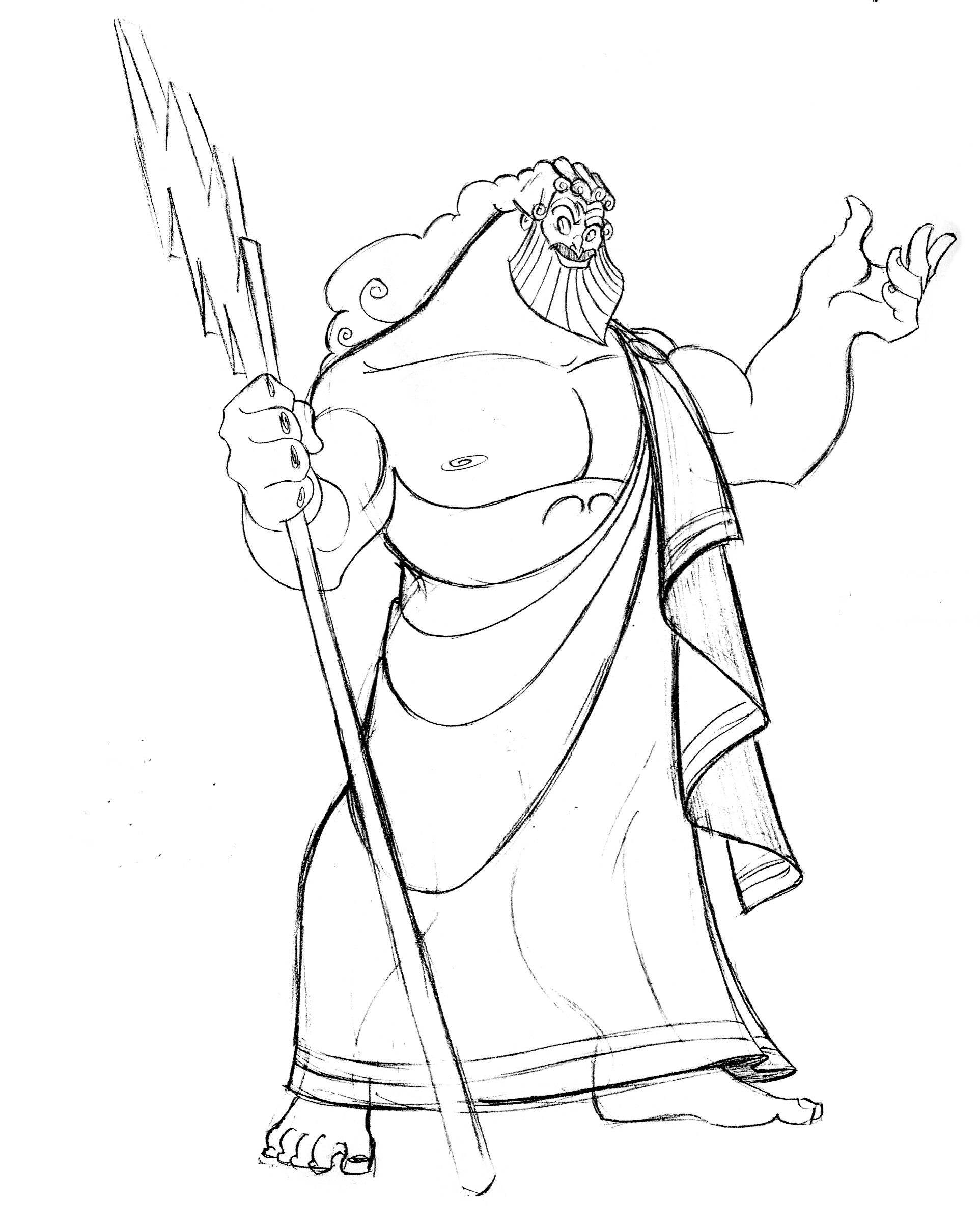 1925x2416 Zeus Coloring Page