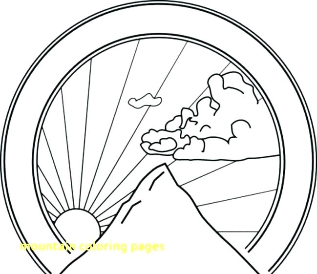 649x561 Mountain Coloring Pages Mountain Coloring Pages Mountains Coloring