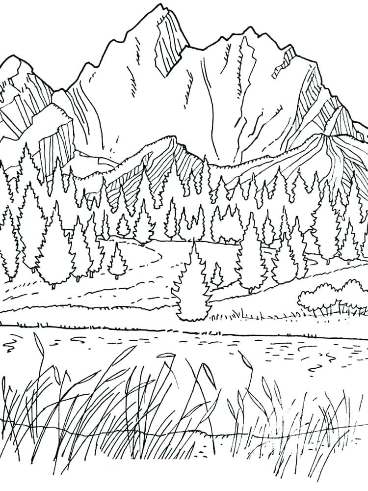 750x1000 Mountain Lion Coloring Pages Mountain Coloring Pages Mountains