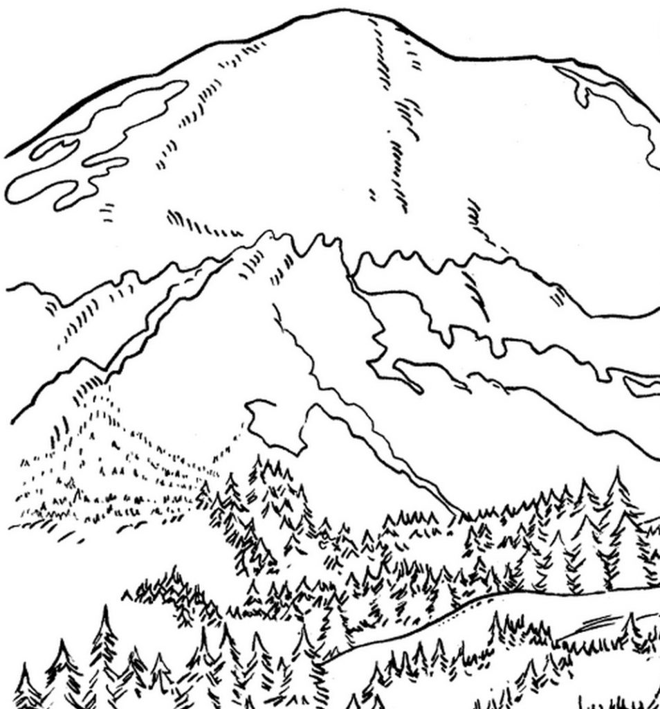 954x1024 Unique Mountain Coloring Pages 18