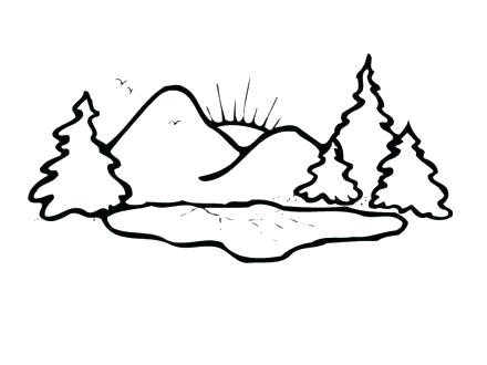 440x330 Coloring Pages Mountains Desert Mountain Coloring Page Coloring