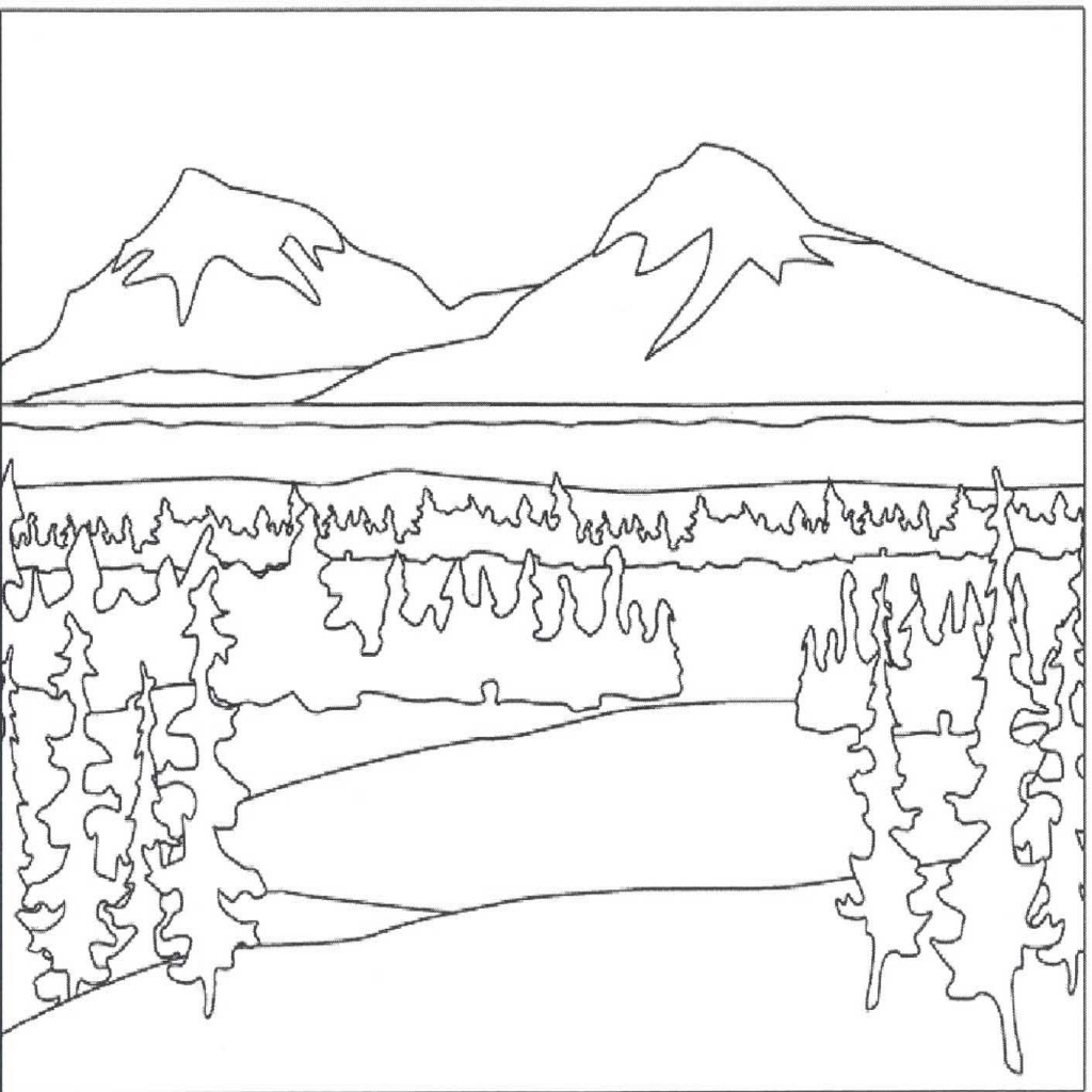 1024x1024 Mountain Landscape Coloring Pages My Nursery Class