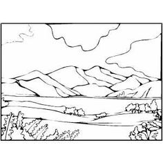 Mountain Range Coloring Pages