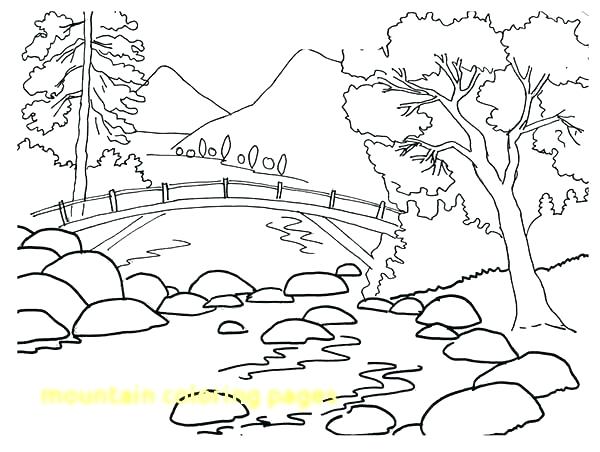 600x452 Mountain Coloring Pages Mountains Coloring Page Mountain Coloring
