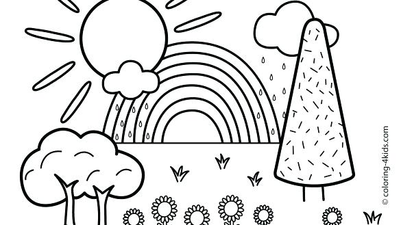 585x329 Scenery Coloring Pages Download Or Print These Amazing Scenery