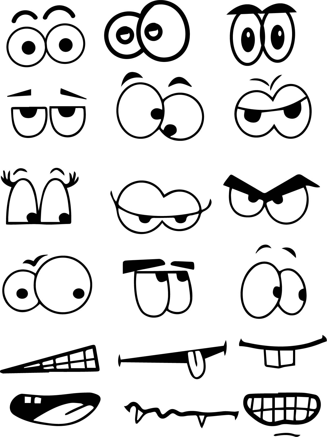 1348x1799 Create Own Face Cartoon Eye Mouth Coloring Page Cartoon, Face