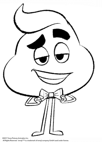 343x480 The Emoji Movie Coloring Pages Poop From Emoji Movie Coloring Page