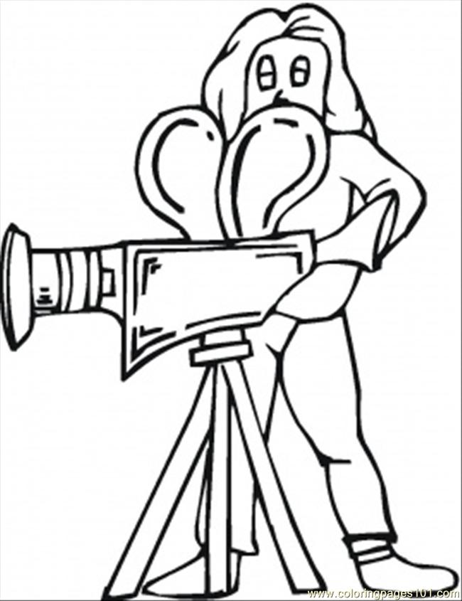 650x845 Lady Is Making A Movie Coloring Page