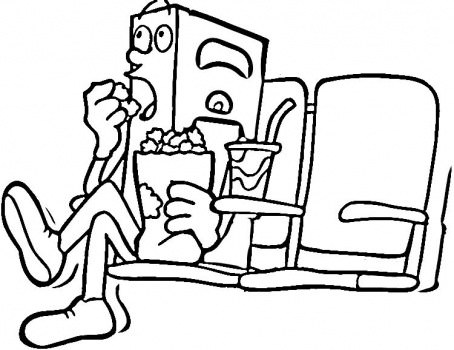 454x350 Movie Theater Coloring Pages