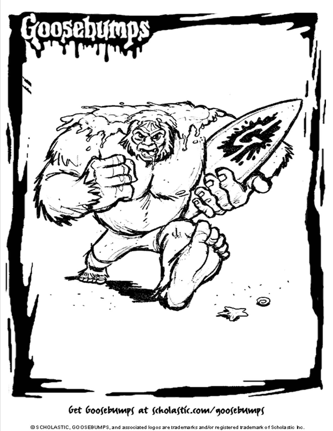 1275x1650 Scholastic Goosebumps Werewolf Coloring Page. Movie Theater