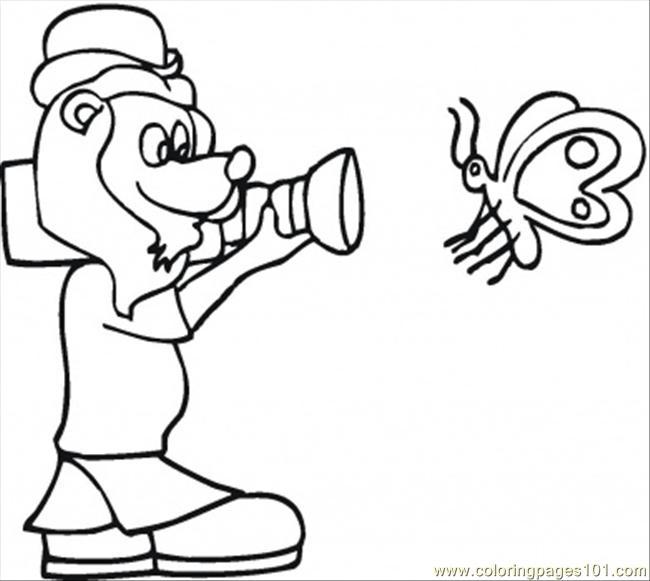 650x581 Boy Is Making Movie About Butterfly Coloring Page