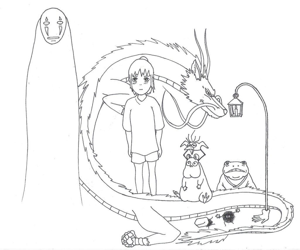 1024x853 Odd Howl S Moving Castle Coloring Pages Spirited Away Book Arilitv