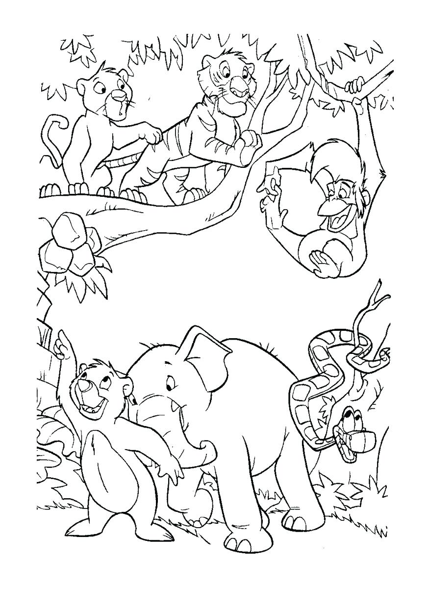 875x1200 Coloring Pages ~ Jungle Book Coloring Pages Gallery Images