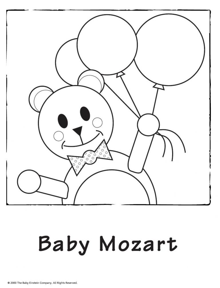 768x1006 Coloring Pages Baby Einstein New Mozart Free Printable