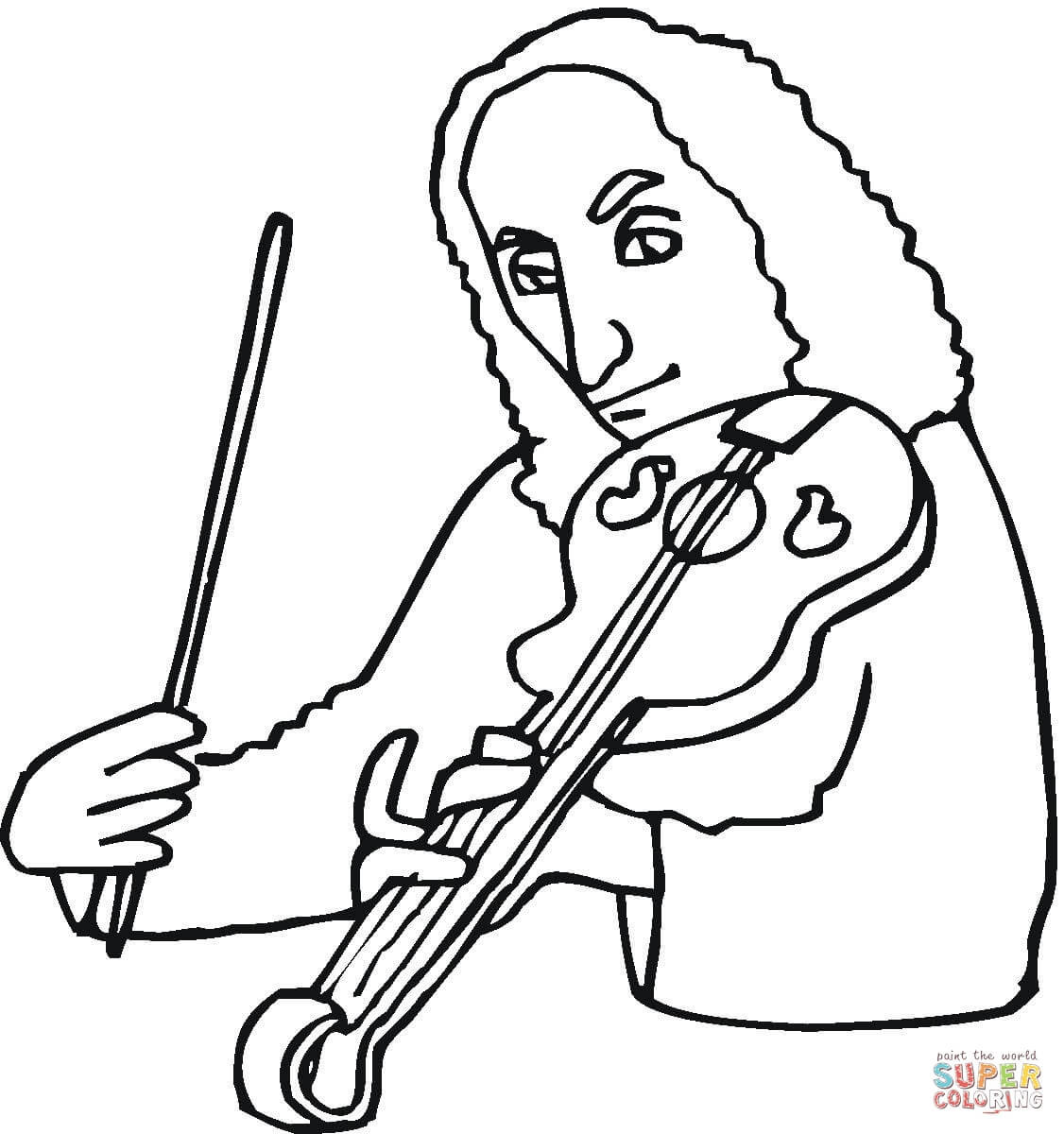 1126x1200 Niccolo Paganini Coloring Page 20 Mozart Pages