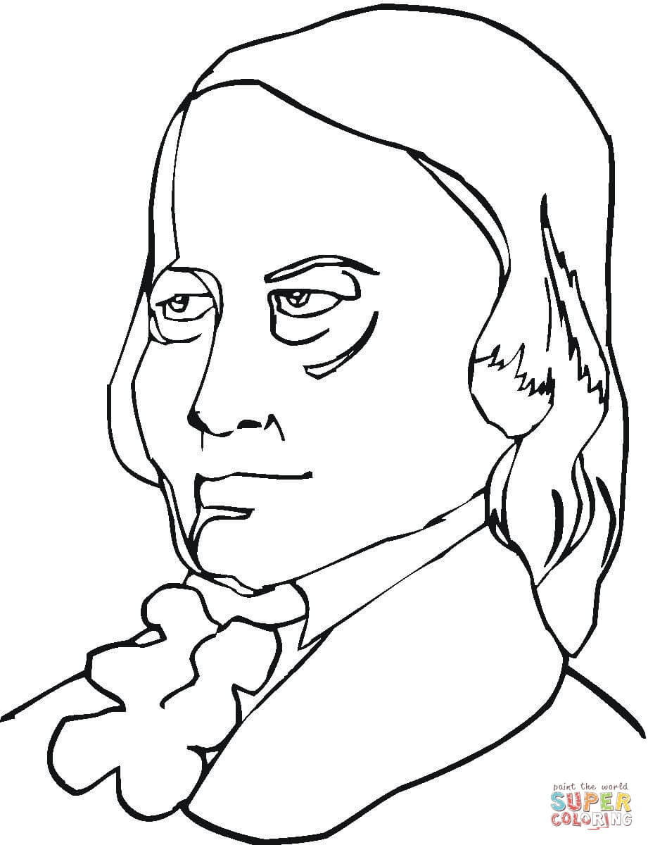 921x1200 Wolfgang Amadeus Mozart Coloring Page