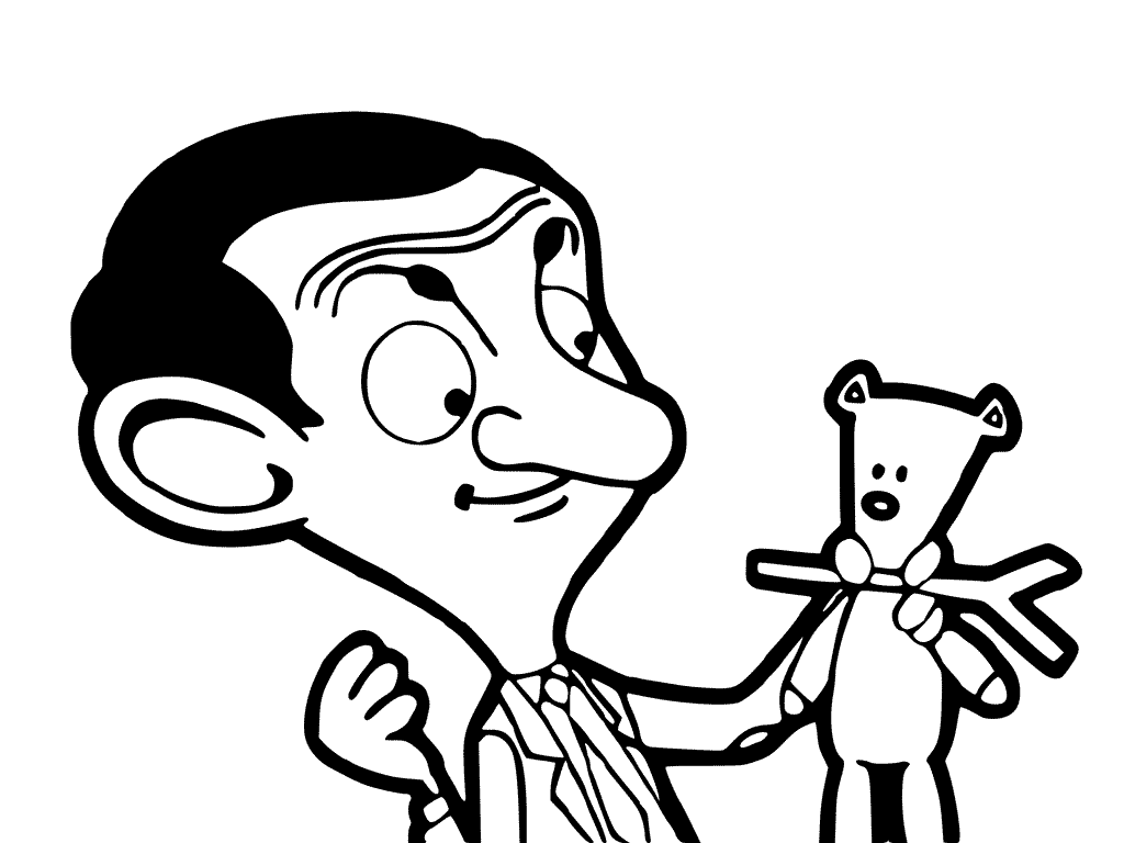 1024x768 Mr Bean Coloring