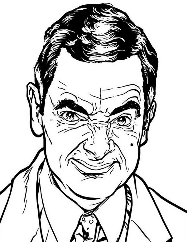 600x776 Mr. Bean Coloring Pages 4 Kolorowanki Mr Bean