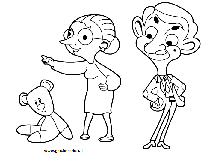 681x523 Disegni Da Colorare Disegni Da Colorare Mr Bean, Relaxing Mr