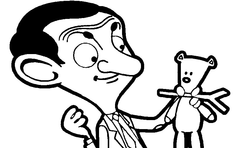 800x509 Coloring Pages Mr Bean Drawing