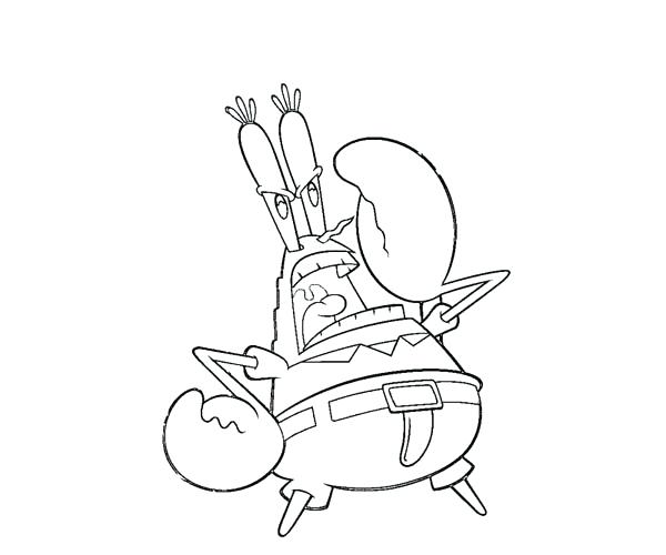 600x500 Mr Krabs Coloring Page Shared By Wendie 87471 Mulierchile Mr Krabs