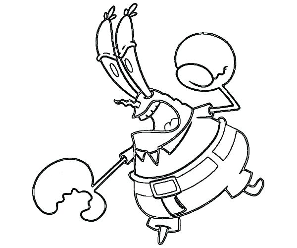 600x500 Angry Coloring Page Colouring In Free Coloring Mr Krabs Coloring