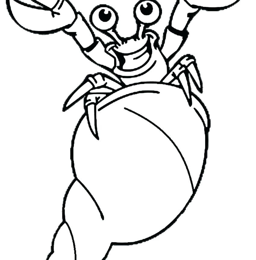 850x864 Mr Krabs Coloring Pages Crab Coloring Pages Hermit Crab Coloring