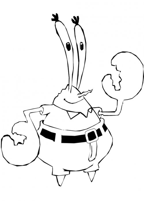 500x700 Mr Krabs Coloring Pages For Kids Gtgt Disney Coloring Pages