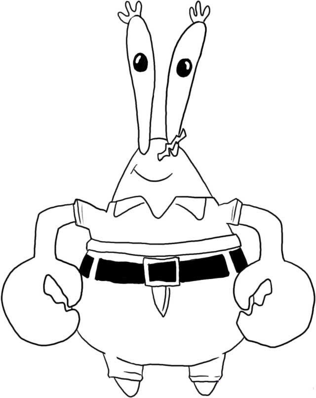 640x807 Mr.krabs Coloring Page For Kids Boys Pages Of Kidscoloringpage