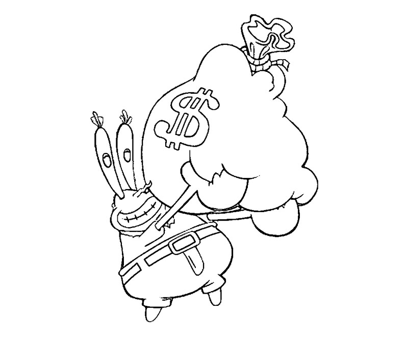 800x667 Spongebob Mr. Krabs Coloring