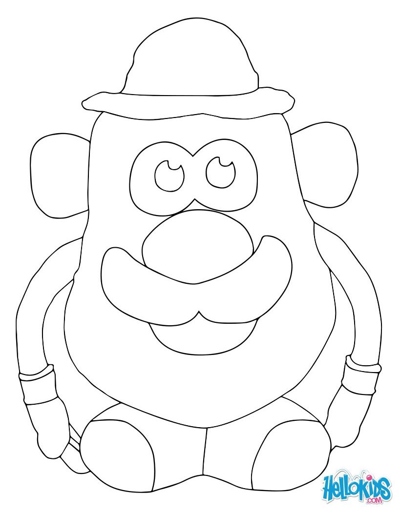 821x1050 Mr Potato Head Coloring Page Free Printable Mrs Pages Cartoons