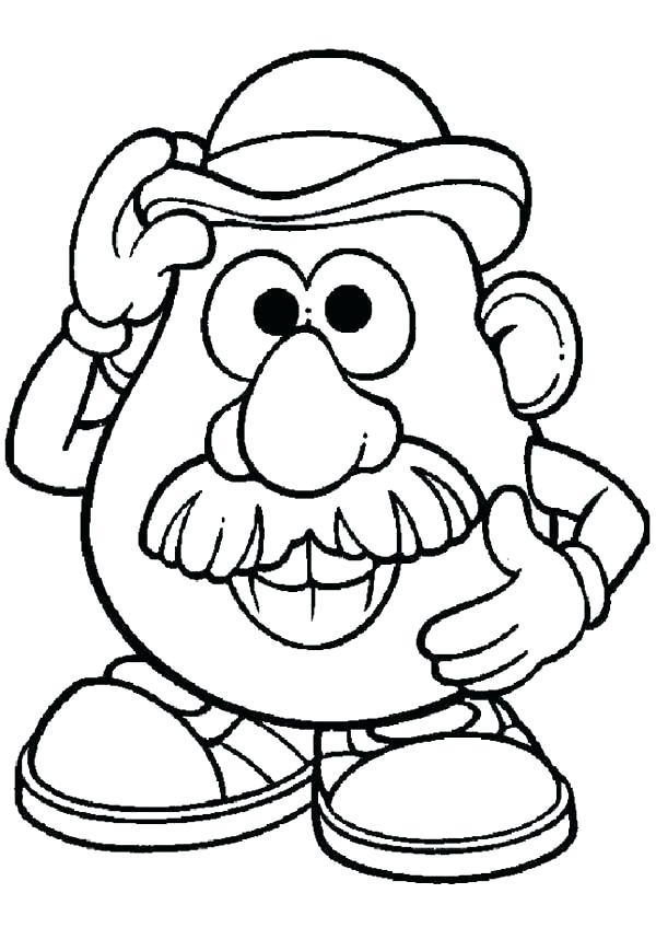 600x848 Mr Potato Head Coloring Pages Potato Head Coloring Pages Potato