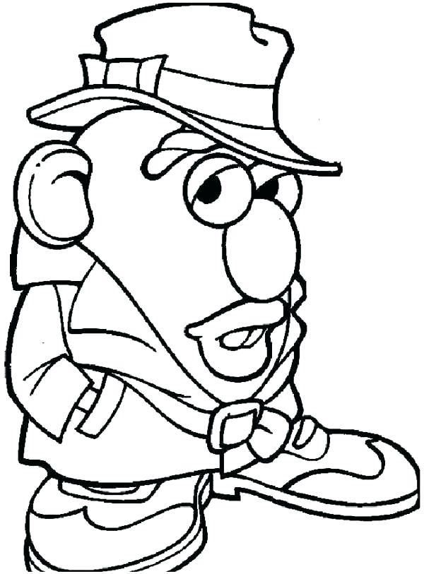 600x813 Mr Potato Head Coloring Potato Coloring Pages Potato Head Free