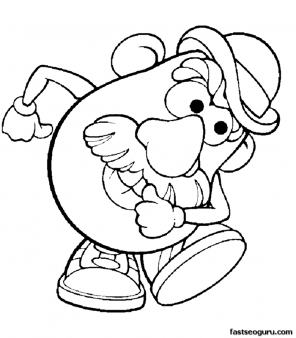 296x338 Printable Mr Potato Head Toy Story 3 Coloring Pages