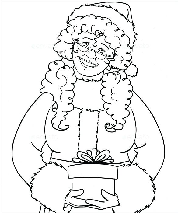 585x700 Mrs Claus Coloring Pages More Coloring Pages Mrs Claus Coloring