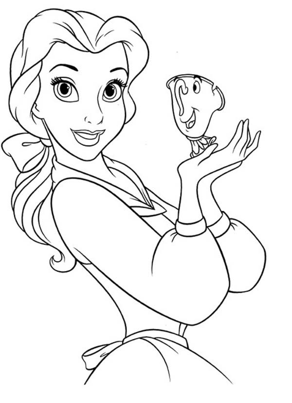 600x826 Belle With Chip Potts Coloring Pages Page Decor 19
